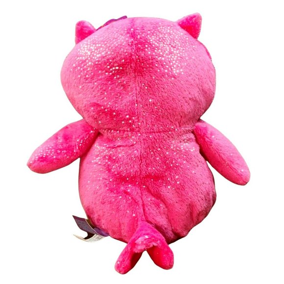 First & Main Fanta Zoo Olivia Owl 7 No. 8504 Pink Glittery Owl Plush Flower - Picture 2 of 11